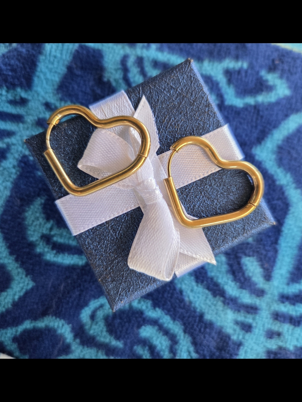 Gold Heart Hoop Earrings - Women Accessories